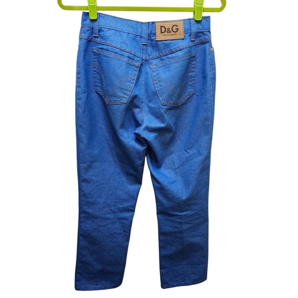 D&G Dolce & Gabbana Jeans Made in Italy Blue Denim Straight Leg Women's Size 29 - Picture 2 of 13